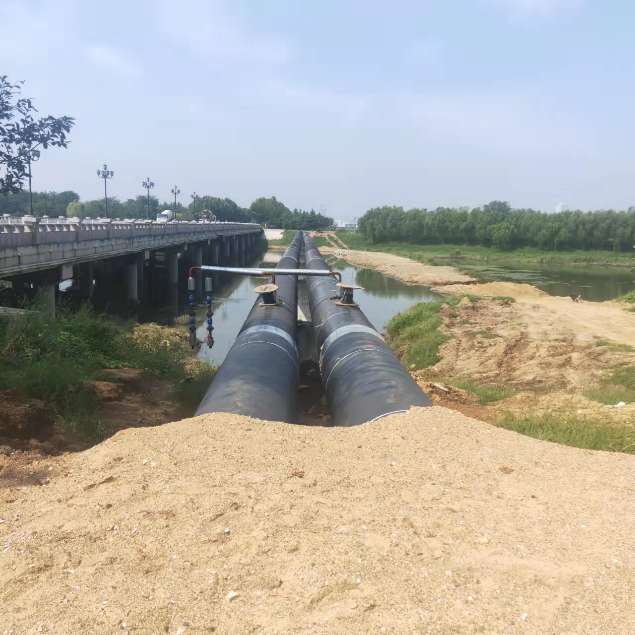 郑场镇输油管道清洗